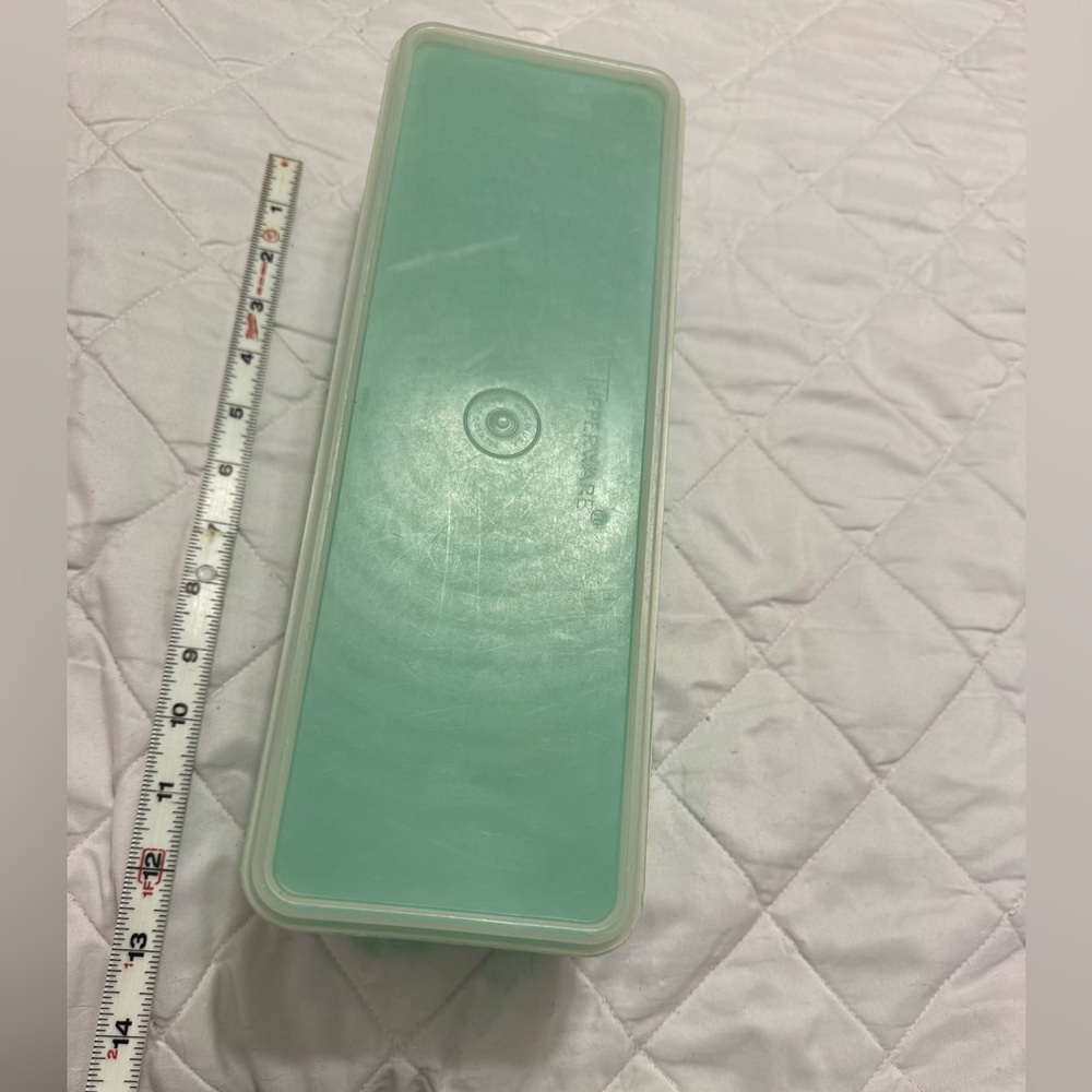 Vintage Tupperware Green Rectangular cellery Storage Container